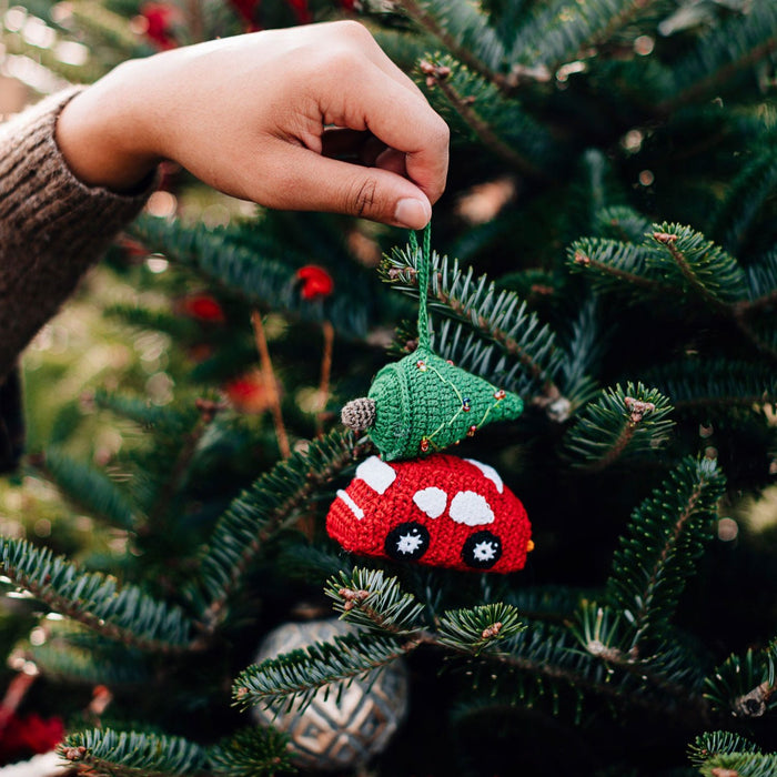 Tree on Top Car Ornament - Ten Thousand Villages 1