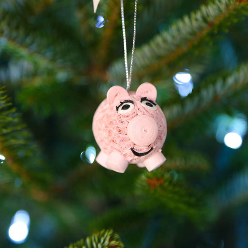 Smiling Pig Ornament