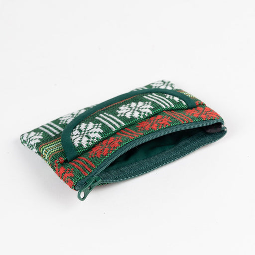 Green Jacquard Coin Purse