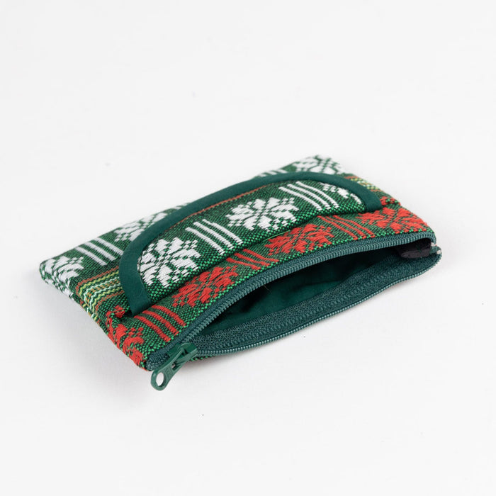 Green Jacquard Coin Purse - Ten Thousand Villages 1