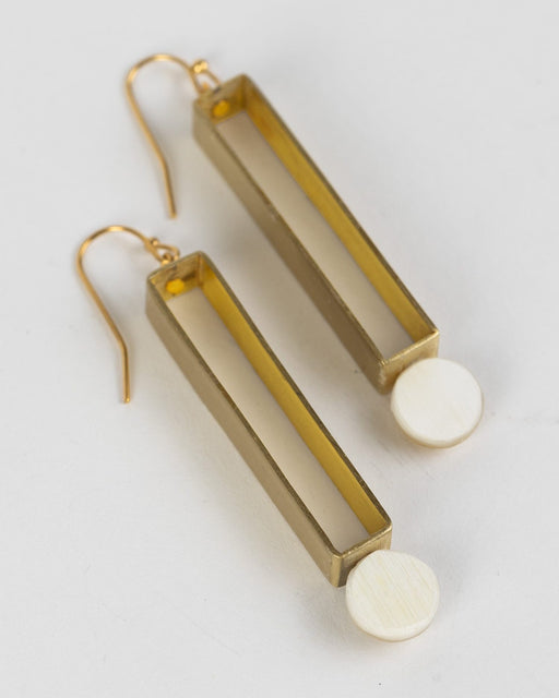 Brass Exclamation Point Earrings