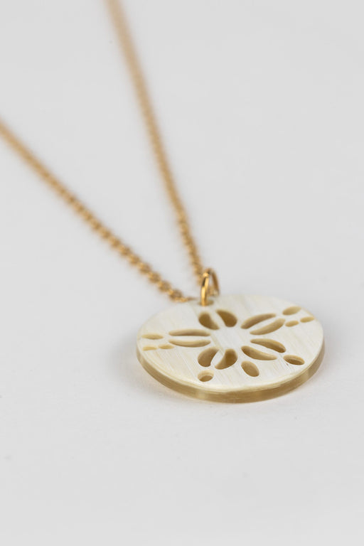 Horn Sand Dollar Pendant Necklace - Ten Thousand Villages