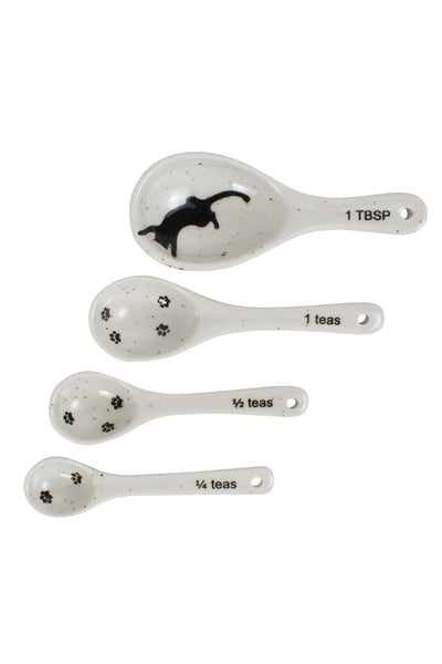 Hand Painted Kitty Print Measuring Spoons