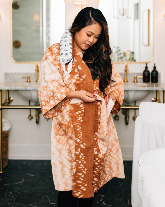 Caramel Tie Dye Robe - Ten Thousand Villages 2