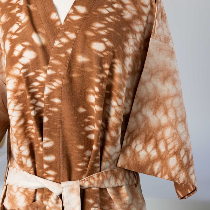 Caramel Tie Dye Robe - Ten Thousand Villages 3