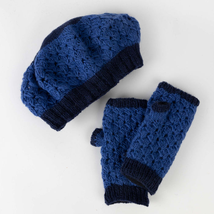 Blueberry Wool Wrist Warmers - Default Title (5918450) 3