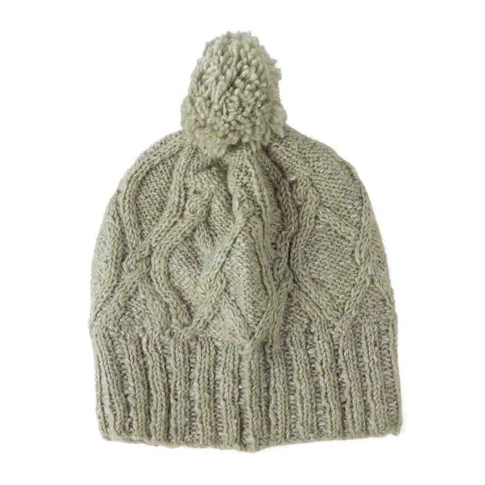 Le Ski Cable Knit Winter Hat - Sage - Default Title (5918630) 1