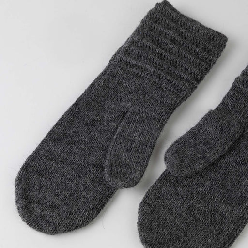 Alpaca Wool Mittens - Grey - Ten Thousand Villages