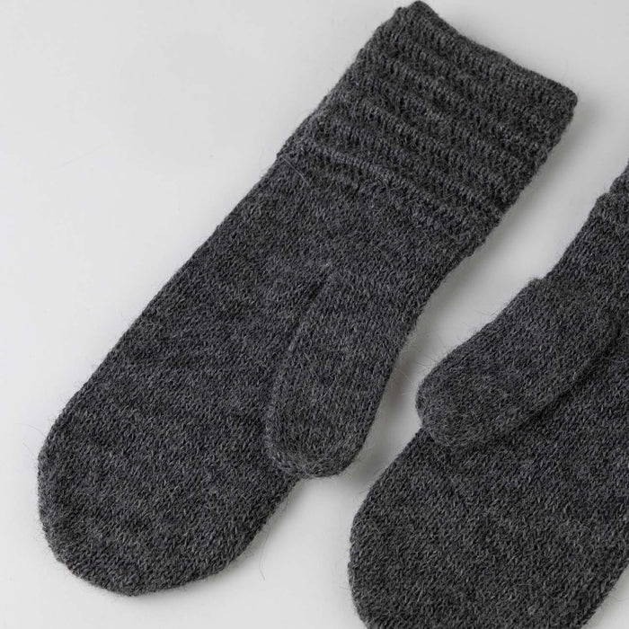 Alpaca Wool Mittens - Grey - Ten Thousand Villages 2