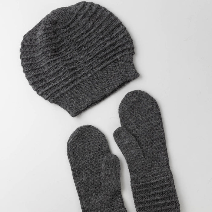 Alpaca Wool Mittens - Grey - Ten Thousand Villages 5