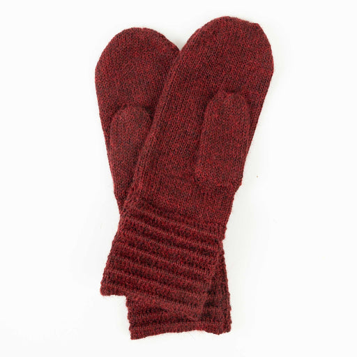 Alpaca Wool Mittens - Cherry