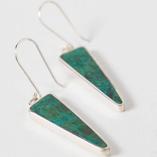 Chrysocolla Drop Earrings - Ten Thousand Villages