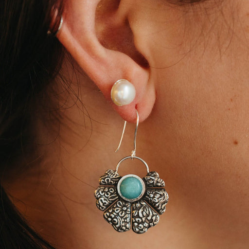 Amazonite Fan Earrings