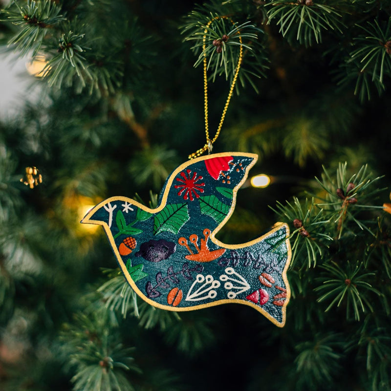 Flowered Dove Ornament - Ten Thousand Villages