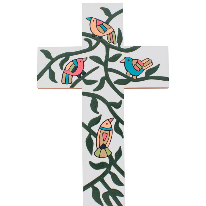 Birdsong Painted Cross - Ten Thousand Villages 3