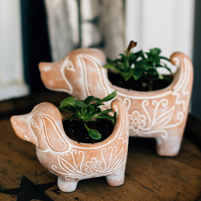 Terracotta Dog Planter 1