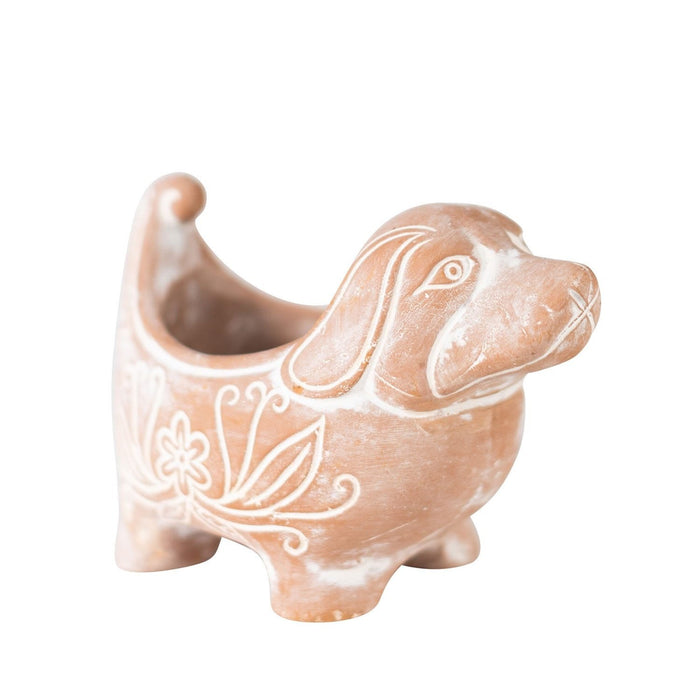 Terracotta Dog Planter - Ten Thousand Villages 3