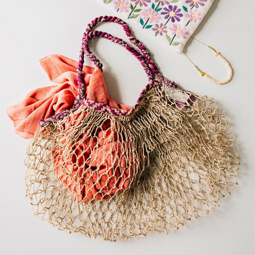 Sari & Jute Slouchy Net Bag - Ten Thousand Villages