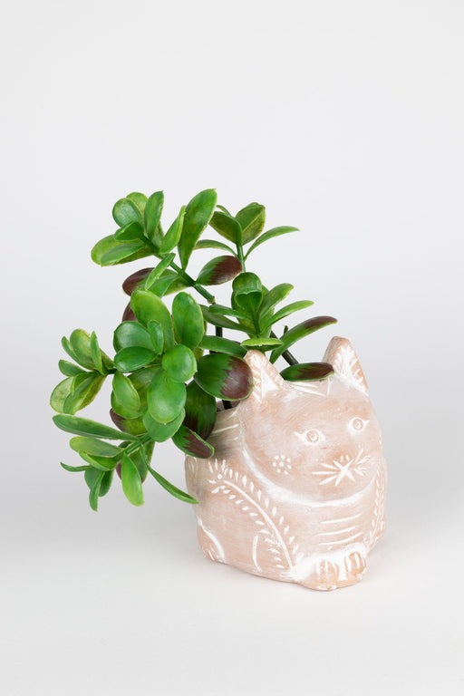 Petite Crouching Cat Planter