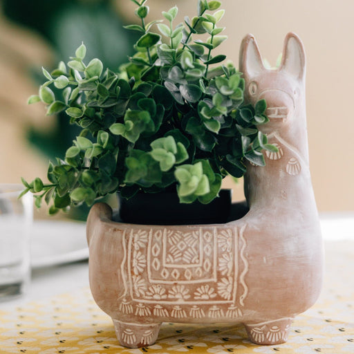 Llama Terracotta Planter