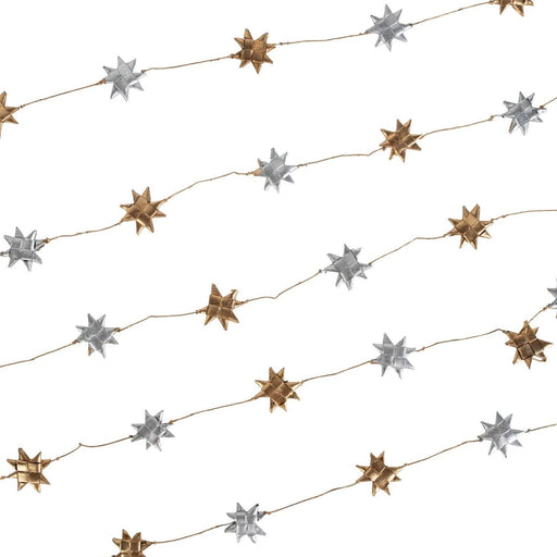 Silver and Gold Star Garland