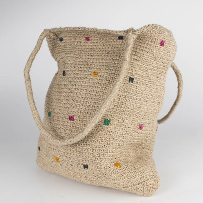 Dotted Jute Shoulder Bag - Ten Thousand Villages 4