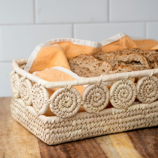 Palm Medallion Bread Basket