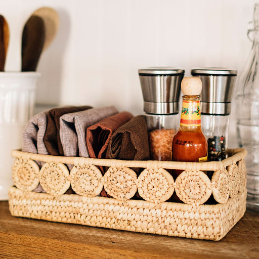 Palm Medallion Bread Basket - Ten Thousand Villages