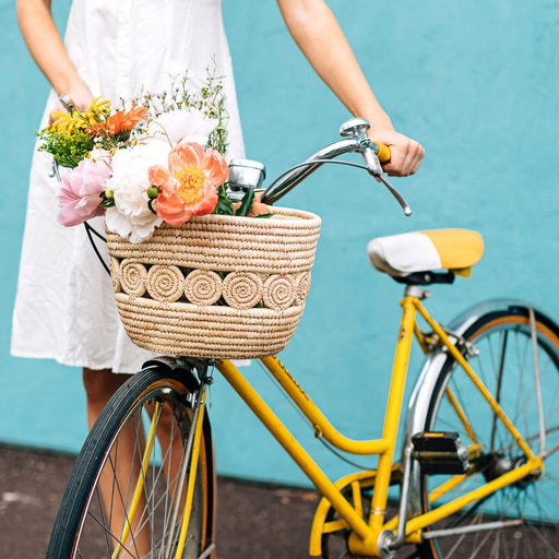 Palm Leaf Bike Basket