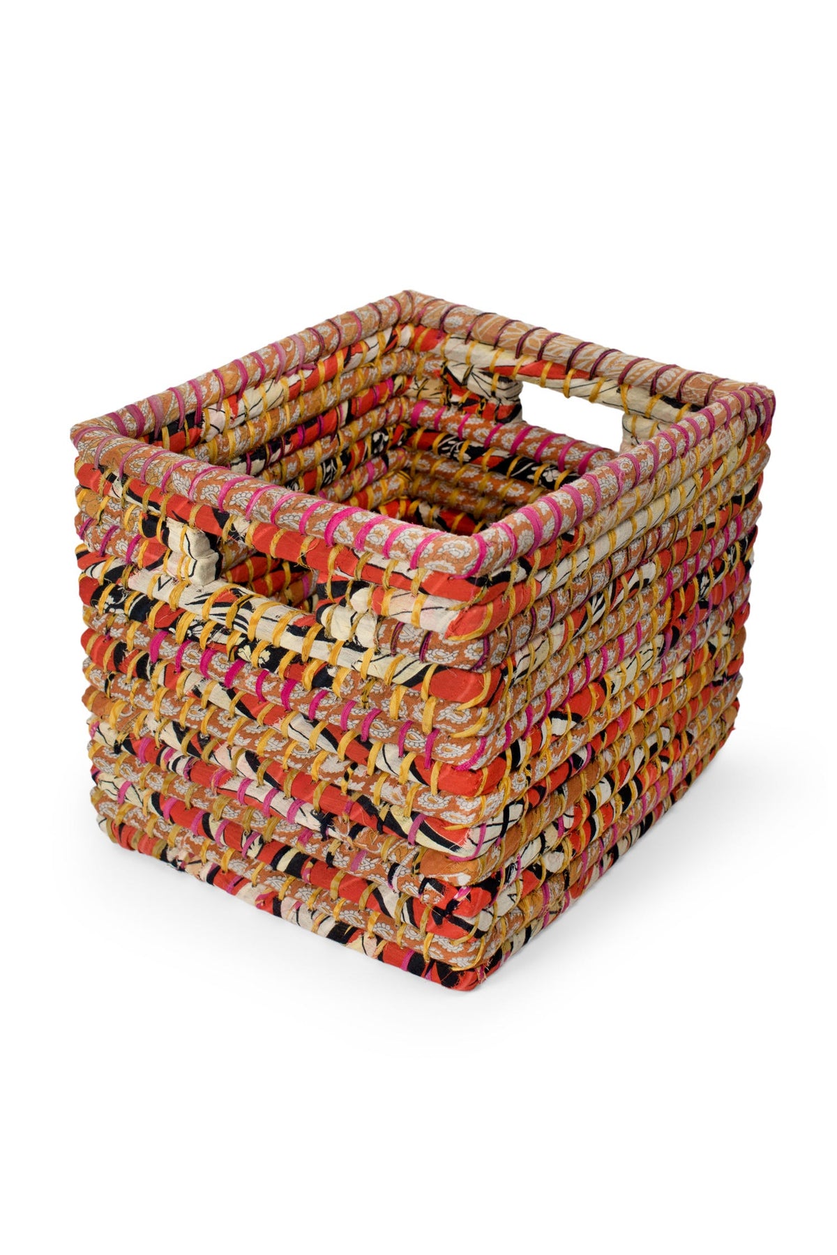 Sari Wrapped Organizing Baskets – Sojourns Fair Trade