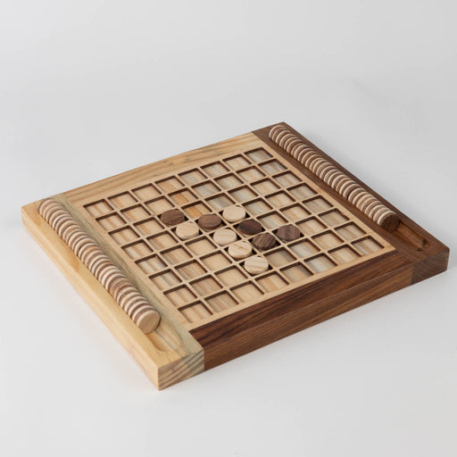 Handcarved Wood Reversi Game