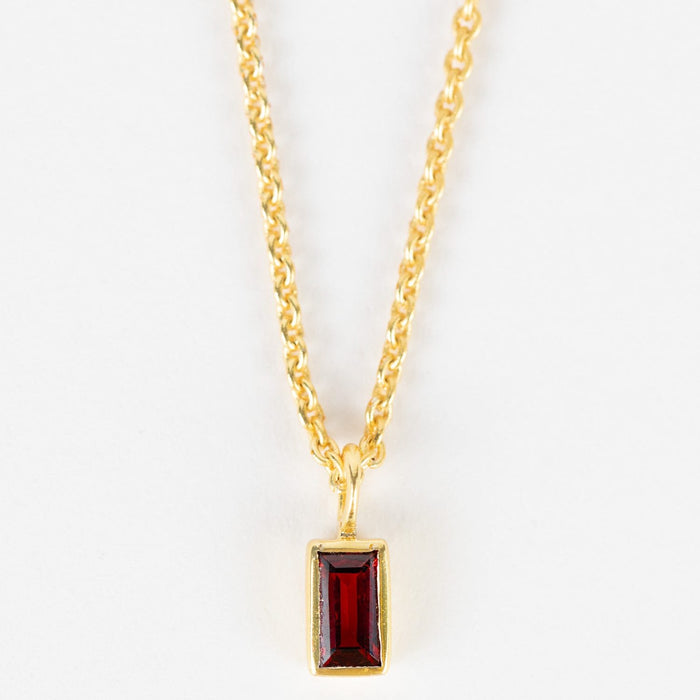 Garnet Gold Necklace - Ten Thousand Villages 1