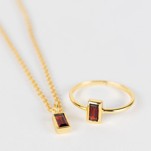 Garnet Gold Necklace - Ten Thousand Villages