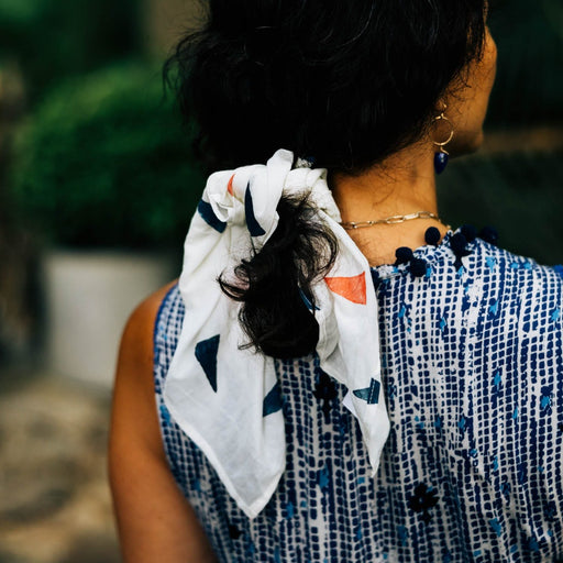 Triangles Bowtie Scrunchie - Ten Thousand Villages