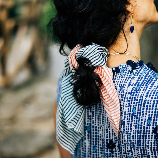 Painted Stripes Bowtie Scrunchie