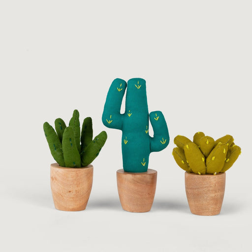 Handmade Mini Cotton Saguaro Cactus