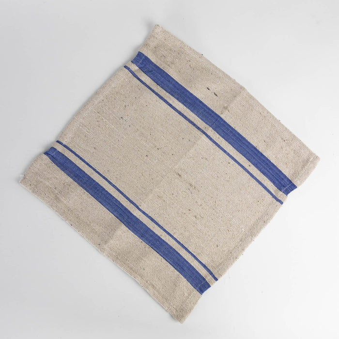 Blue Tan Wide Stripe Dish Cloth - Set of Three - Ten Thousand Villages 3