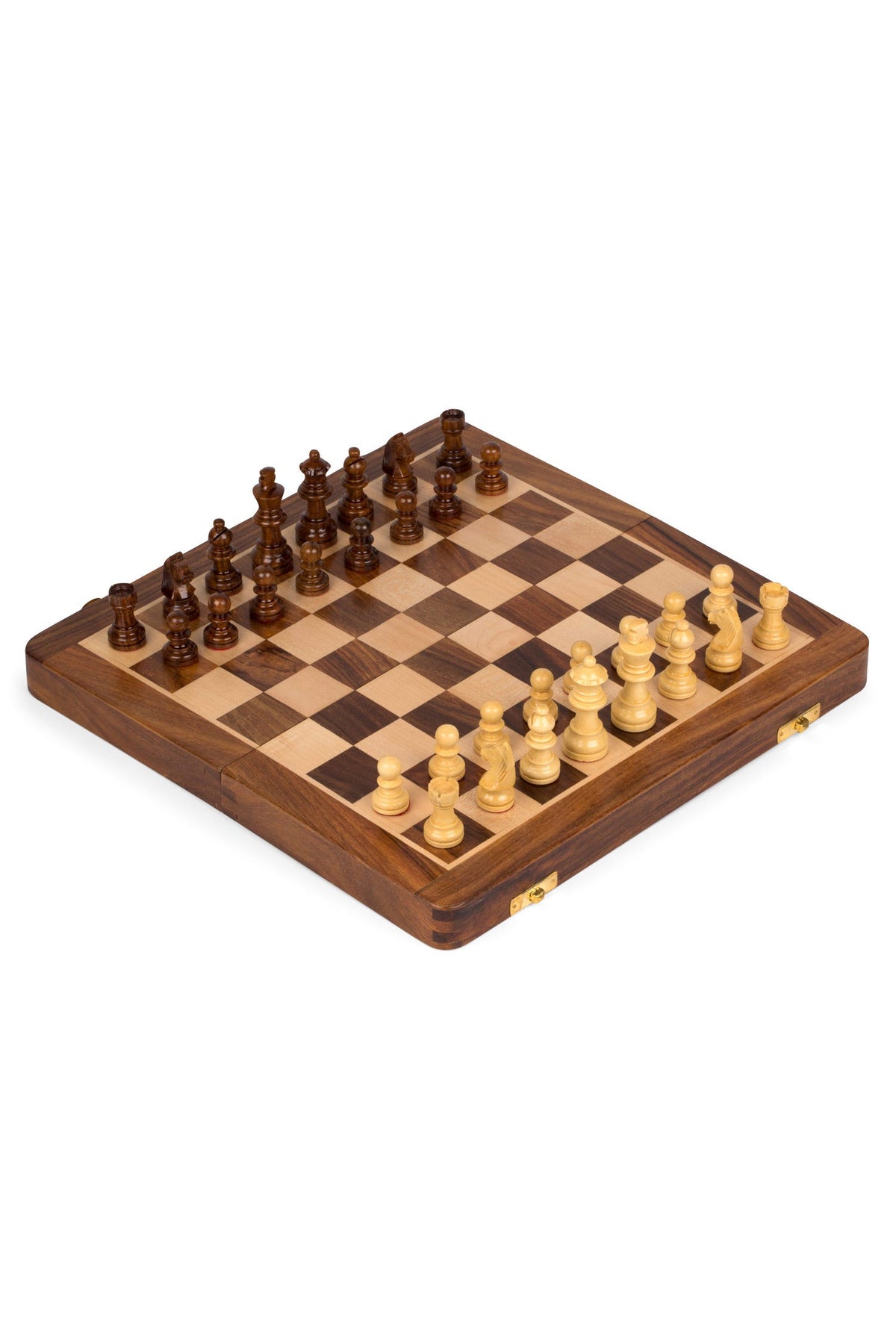 Chess Wooden Wooden Checker Board Solid Wood Pieces Folding Chess Board  High-end Puzzle Chess Game