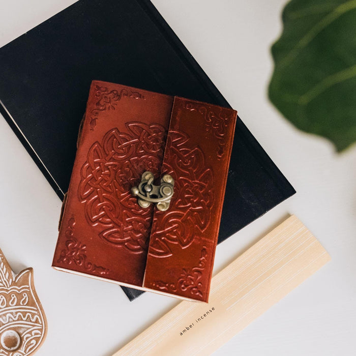 Endless Knot Leather Journal - Ten Thousand Villages 1