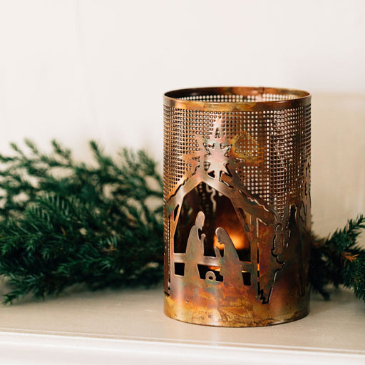 Bright Nativity Candleholder