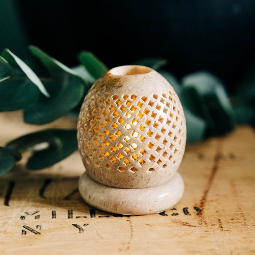 Carved Stone Incense Holder