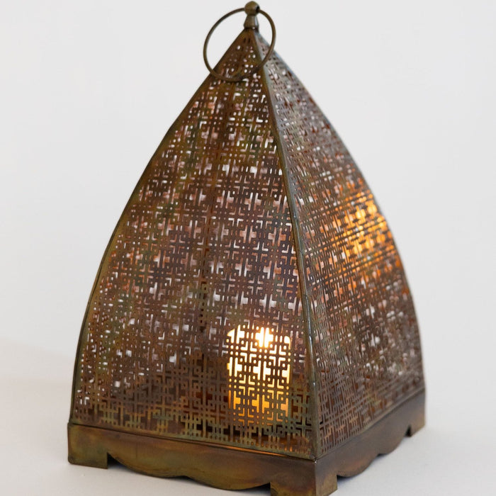 Chatushkosh Antique Copper Lantern - Ten Thousand Villages 6