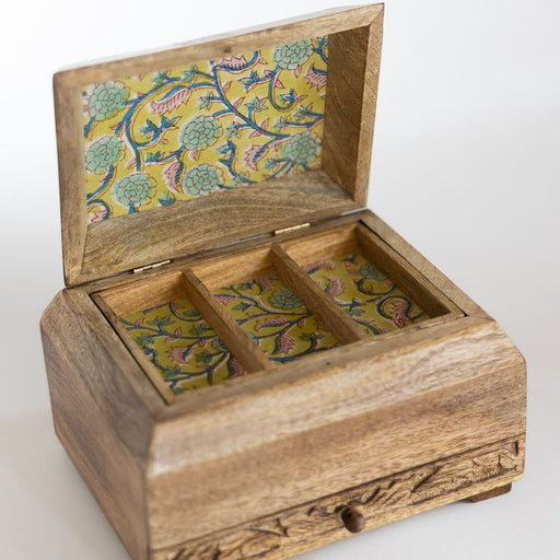 Phoolon Mango Wood Jewelry Box