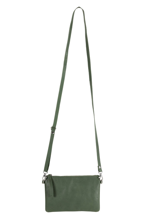 Olive Green Genuine Leather Top Handle Tote Bag Crossbody Purse For Work |  Baginning