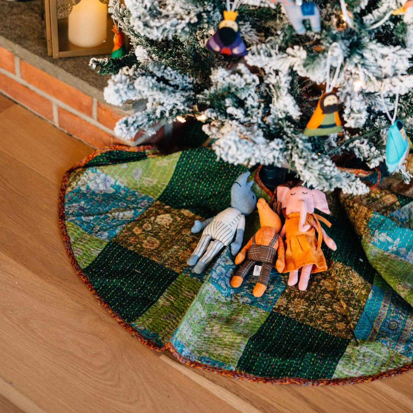 Patchwork Kantha Stitched Tree Skirt - Ten Thousand Villages