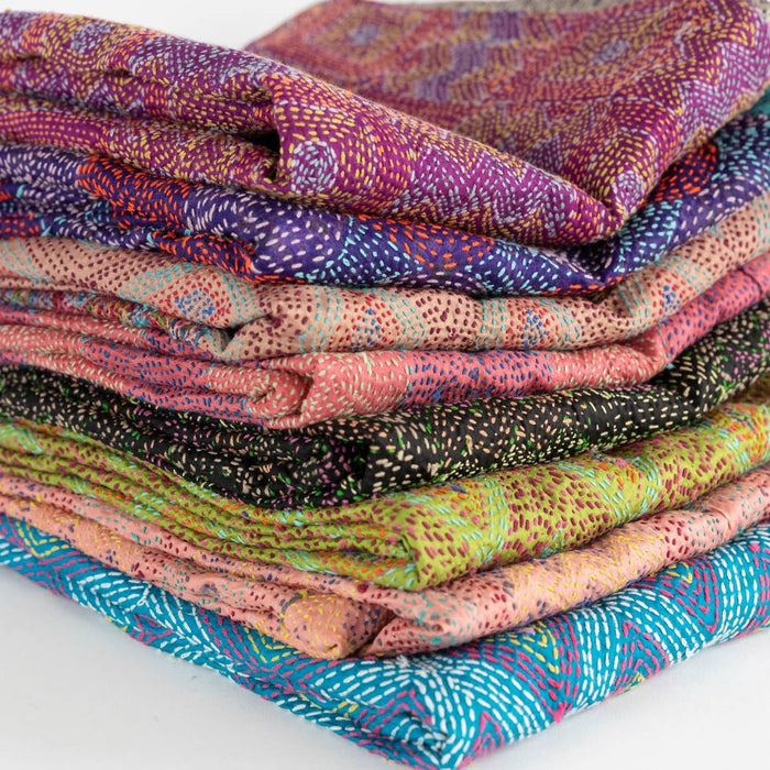 Kantha Silk Scarf - Ten Thousand Villages 1