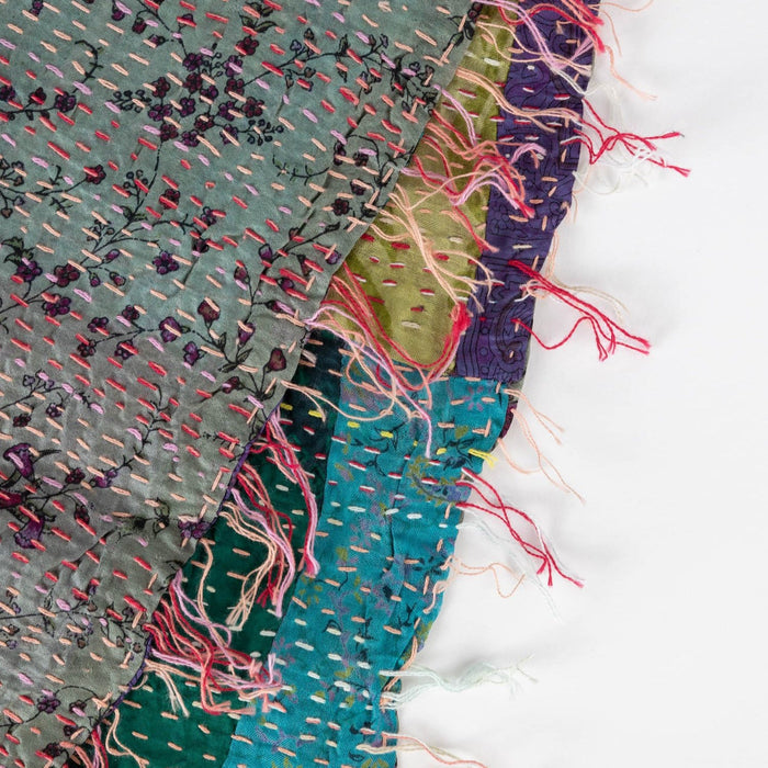 Patchwork Kantha Silk Shawl - Ten Thousand Villages 3