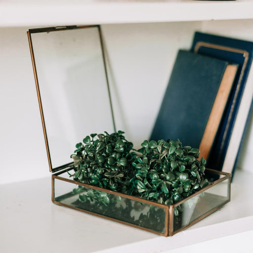 Antiqued Brass Keepsake Box