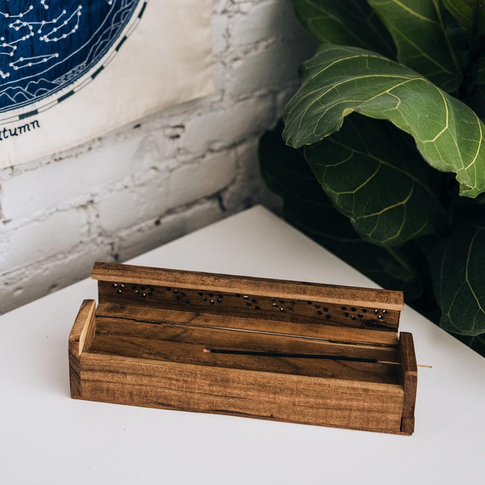 Acacia Wood Incense Box - Ten Thousand Villages 1