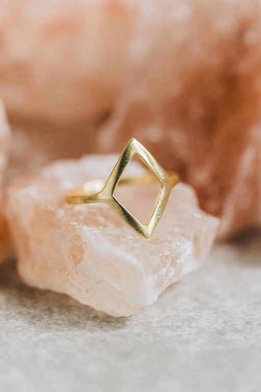 Open Diamond Brass Ring